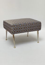 Footstool with brass legs