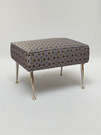 Footstool with brass legs